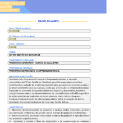 Projeto de Extensão II Gestão da Qualidade