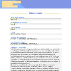 Aluno realizando diagnóstico de processos administrativos em órgão público para o Projeto de Extensão II Gestão Pública