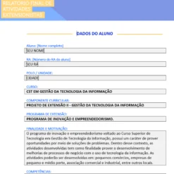 Projeto de Extensão II Gestão da Tecnologia da Informação Estruturado
