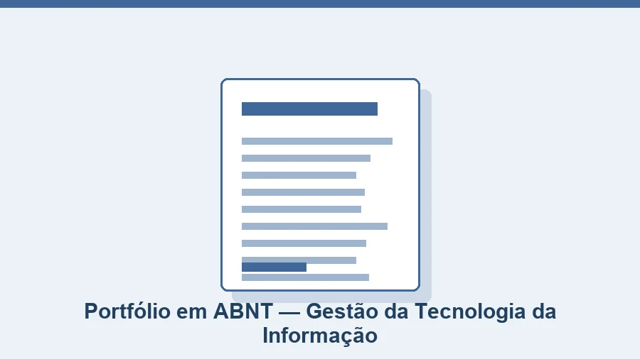 Projeto de Extensão II Gestão da Tecnologia da Informação com Portfólio Profissional